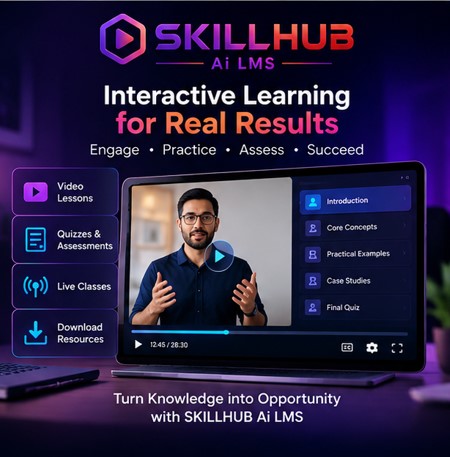Instructor video lesson on a laptop